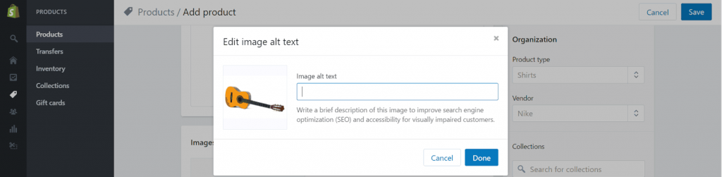 optimise your shopify images: easy method of editing alt text