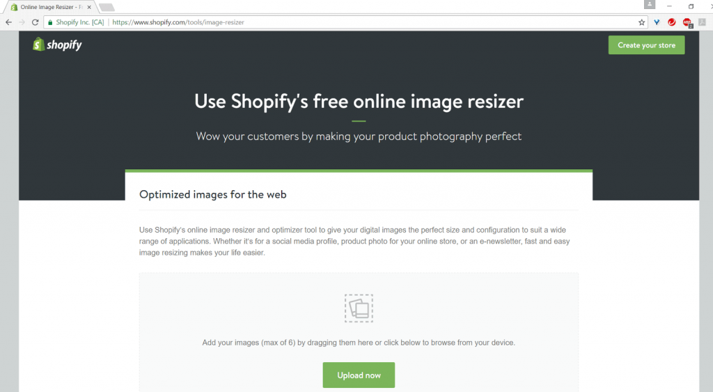 shopify resizing image tool